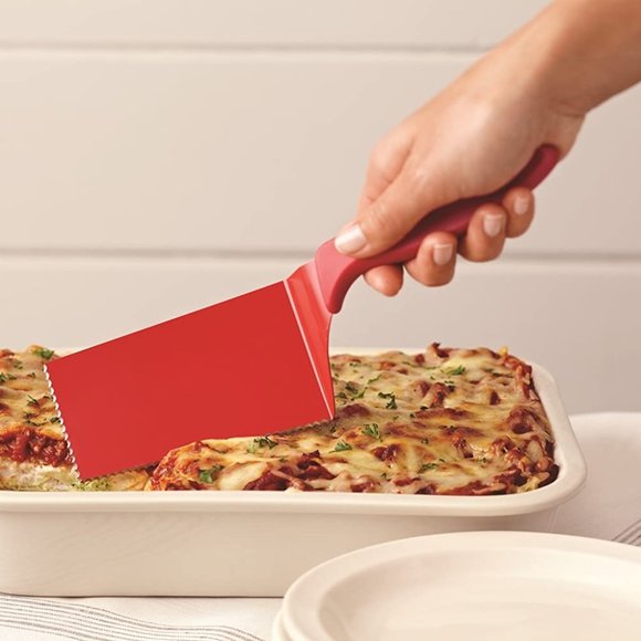 NEW Kuhn Rikon Dual Edge Slice and Serve Slicer 10-Inch Red Polka Dot Pie Server - Picture 2 of 8